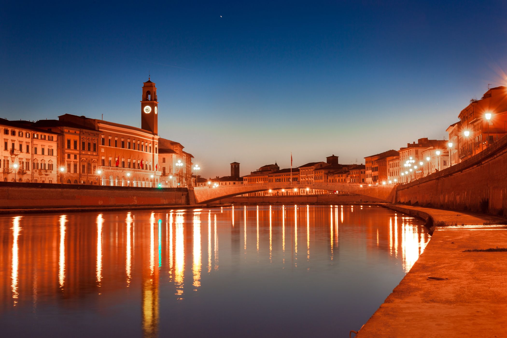 Reflections of the Arno, Italy