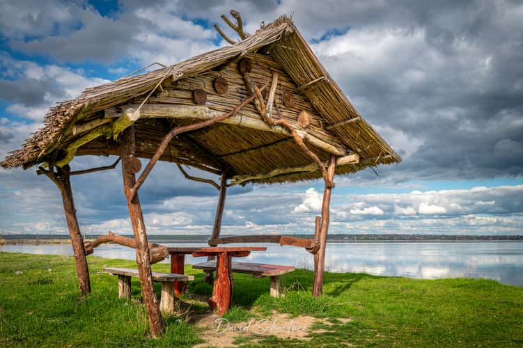 Rest area at lake, Kuchurgan Reservoir, Moldova
