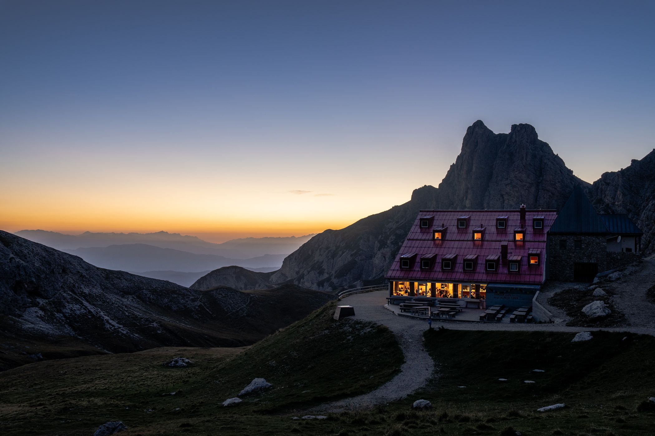 Tierser-Alpl-Hut, Seiser Alm, Italy
