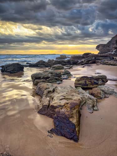 Rock Sunrise, Warriewood Beach, Warriewood, NSW