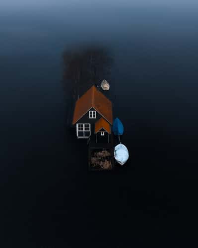 Small floating cabin