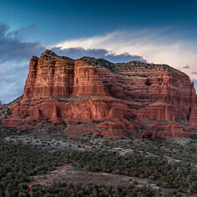 Trail head of Courthouse Butte, USA