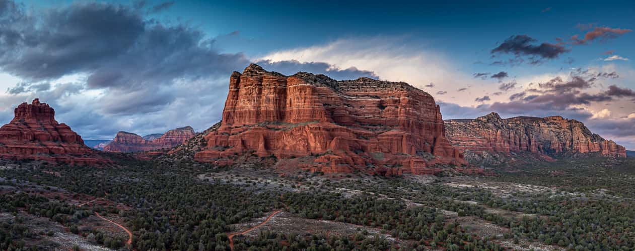 Trail head of Courthouse Butte