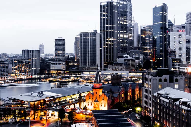 View from Sydney Harbour Bridge 