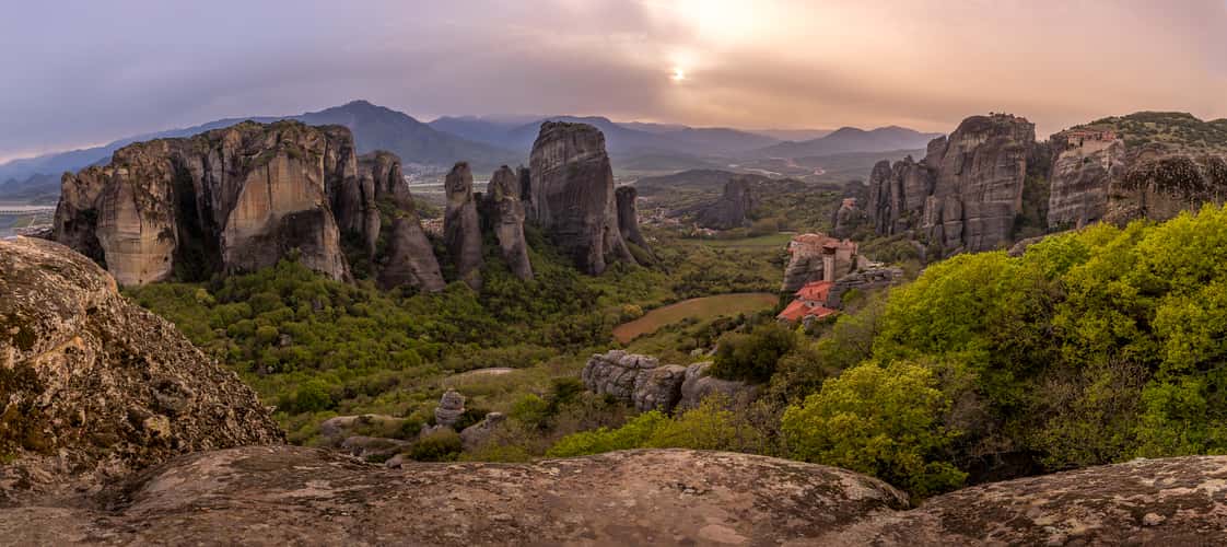 View of Meteora valley from Psaropetra Lookout