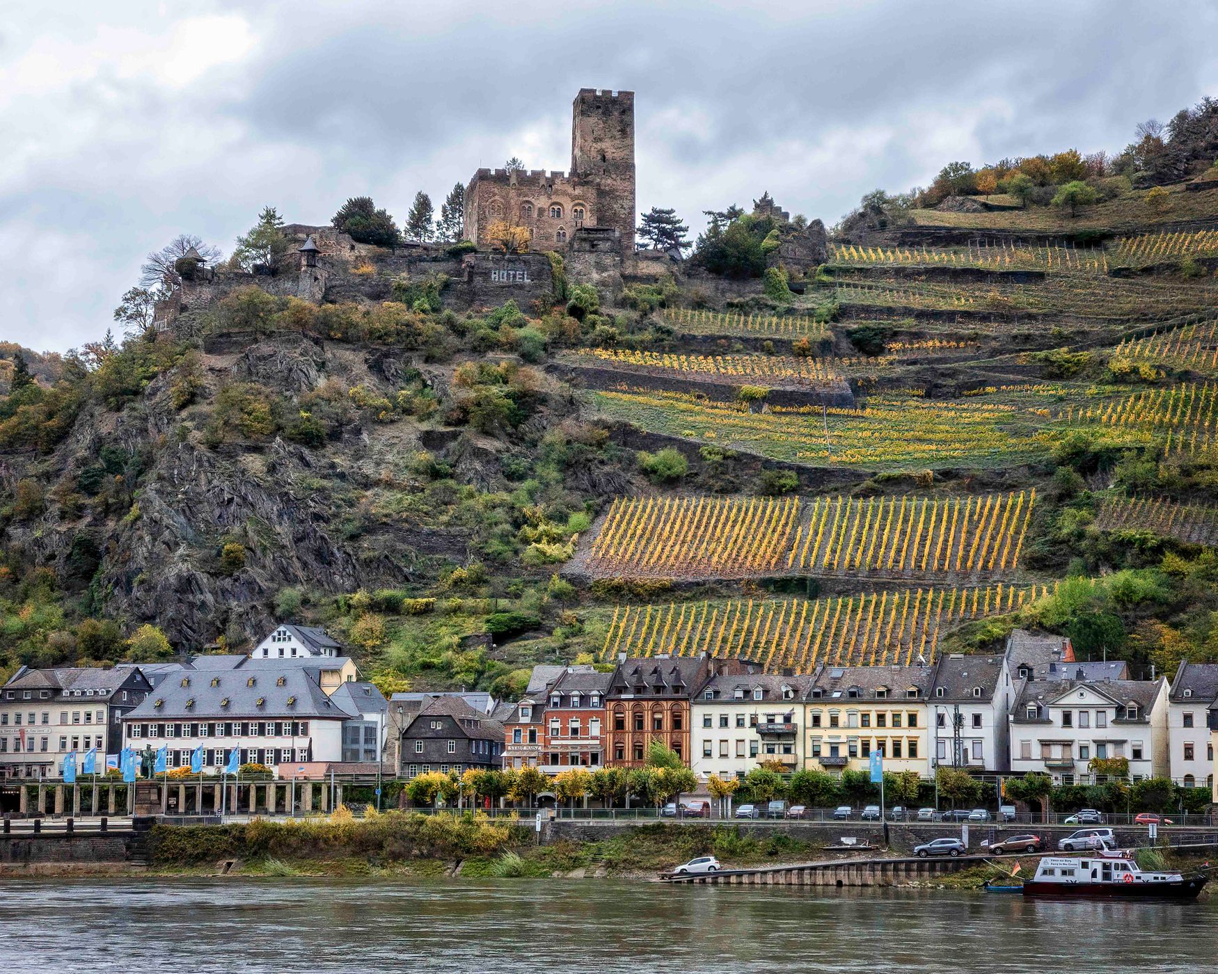 Village Kaub with 2 Castles, Germany