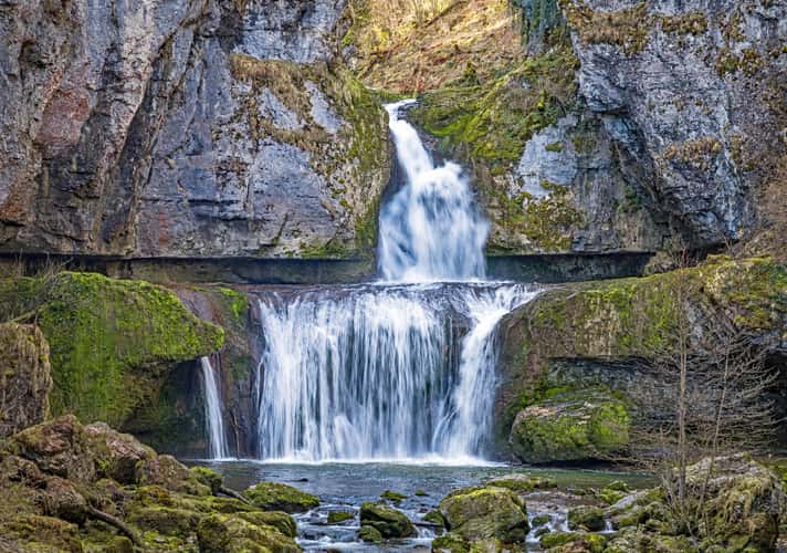 Waterfalls deep in the canyon