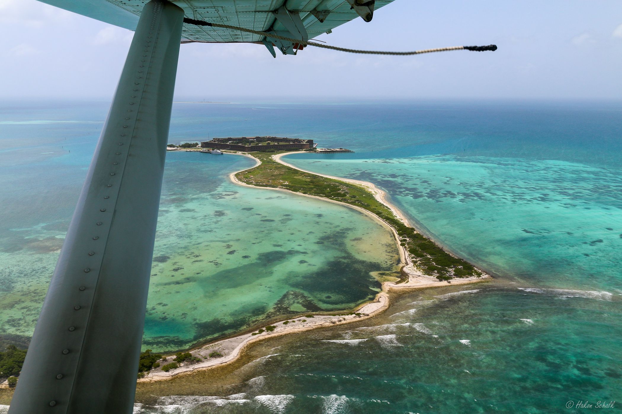 Dry Tortugas National Park from above, USA