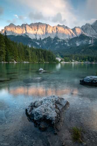 Eibsee and Zugspitze