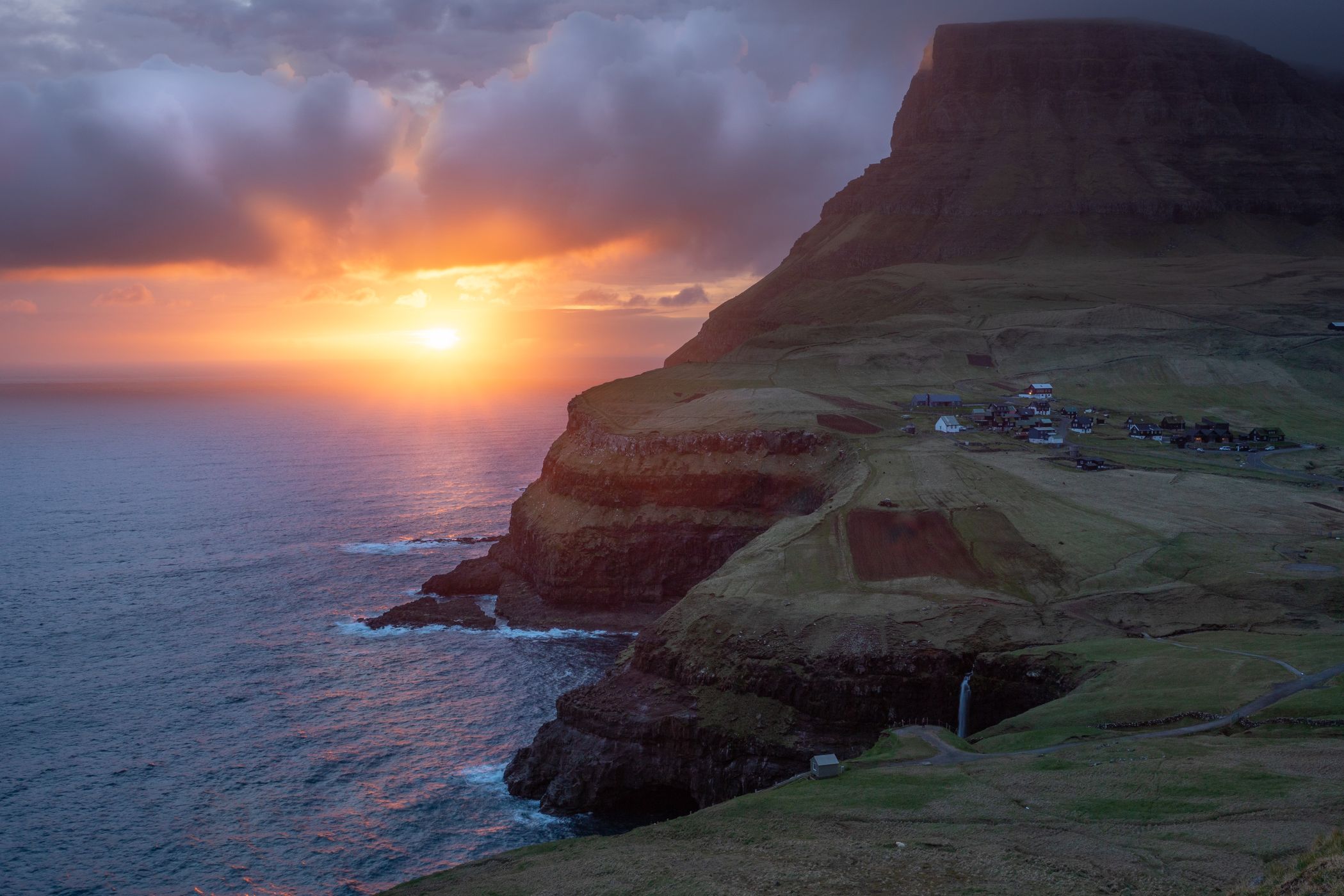 Gásadalur panoramic view, Faroe Islands