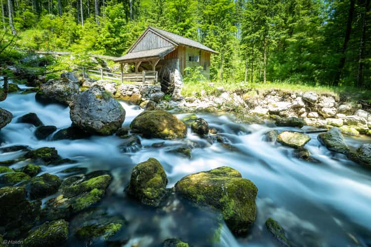 Old mill at the Schwarzbach in Golling (Austria)