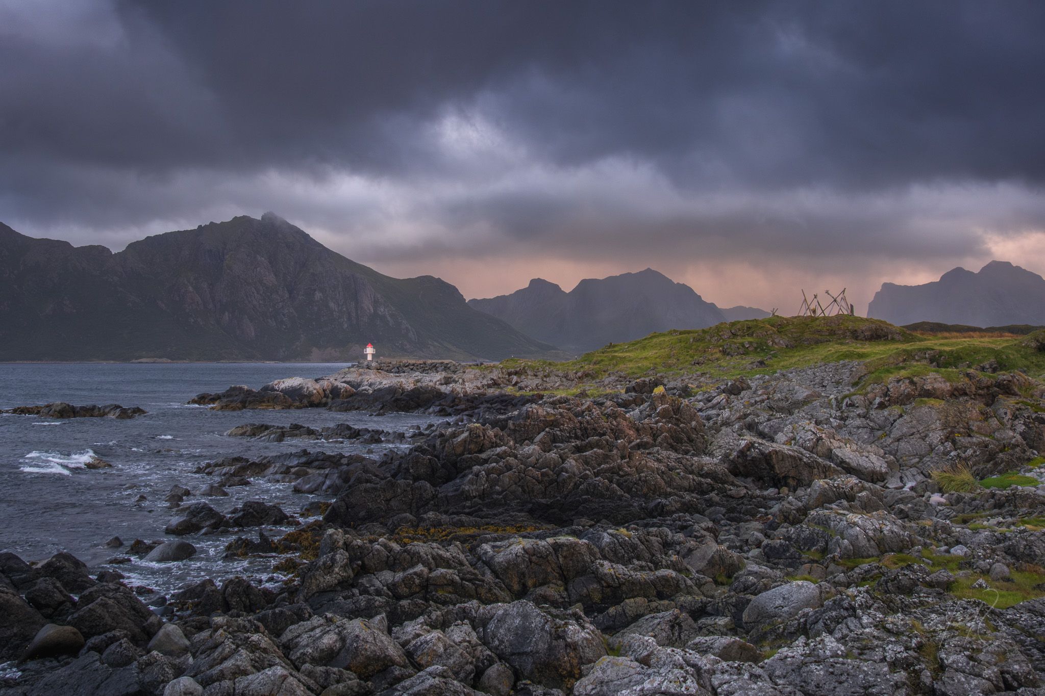Hovden Coastline and Lighthouse, Norway