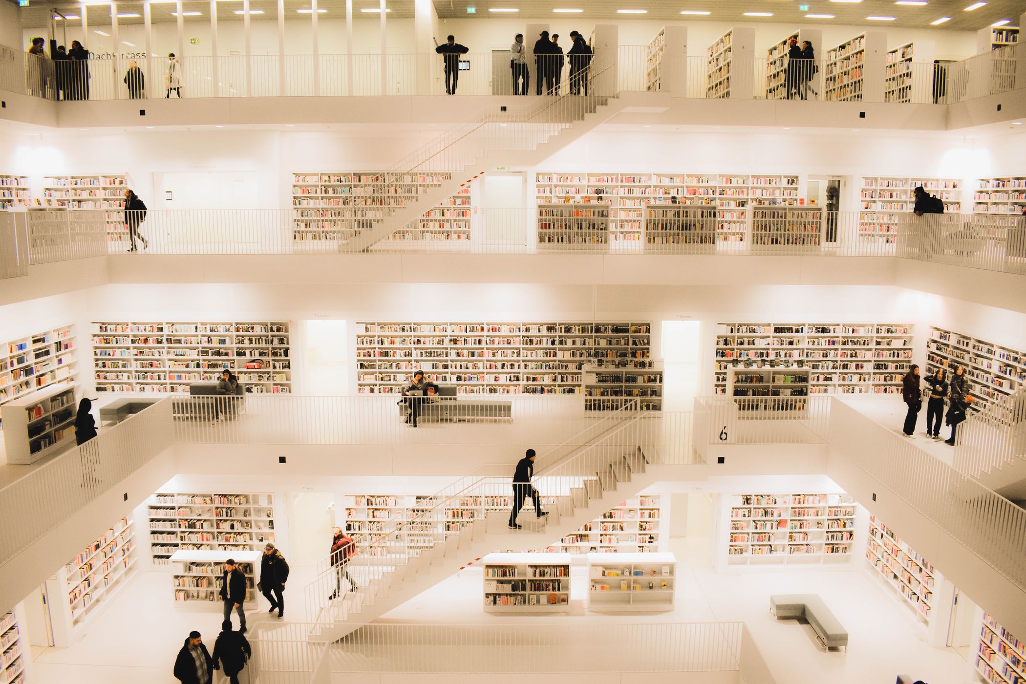 Inside City Library, Stuttgart, Germany