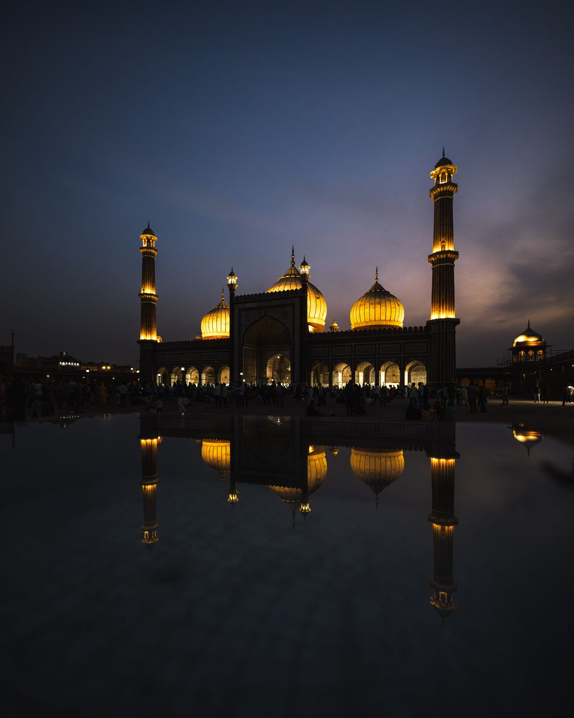 Jama Masjid Reflection, Old Delhi, India