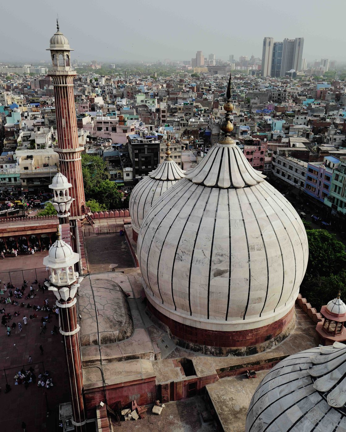 Minaret Tower of Jama Masjid, Old Delhi, India