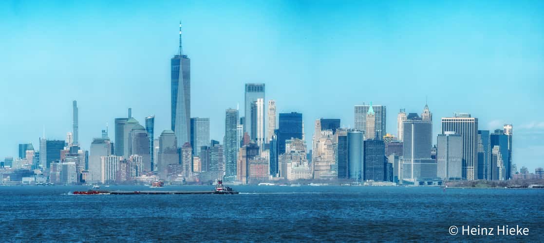 Lower Manhattan Skyline from the Staten Island ferry, New York City