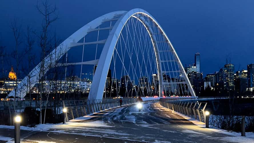Pedestrian entrance to the Walterdale Bridge