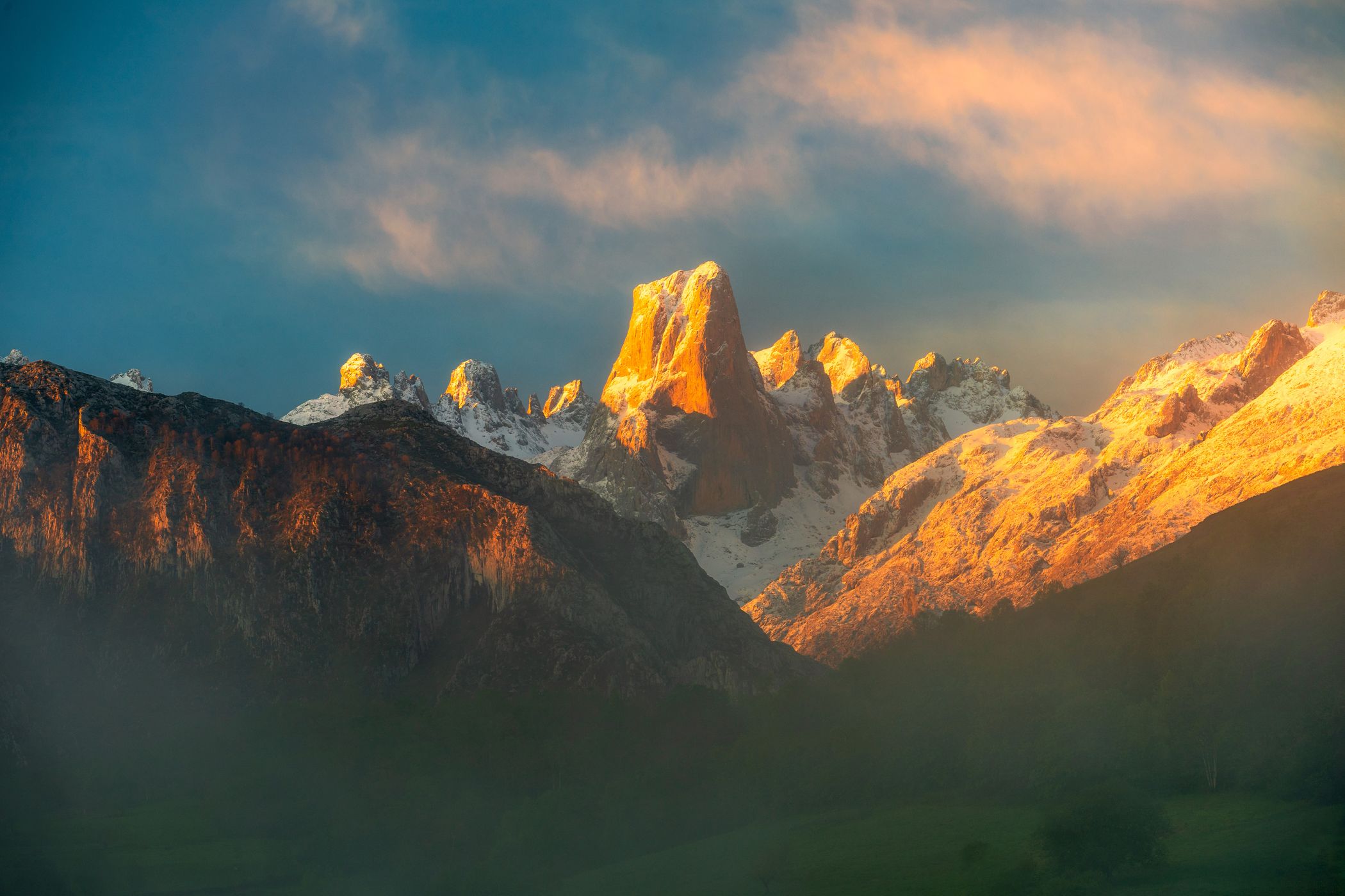 Pico Urriellu from Poo de Cabrales, Spain