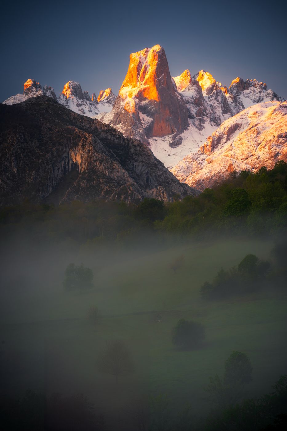 Pico Urriellu from Poo de Cabrales, Spain