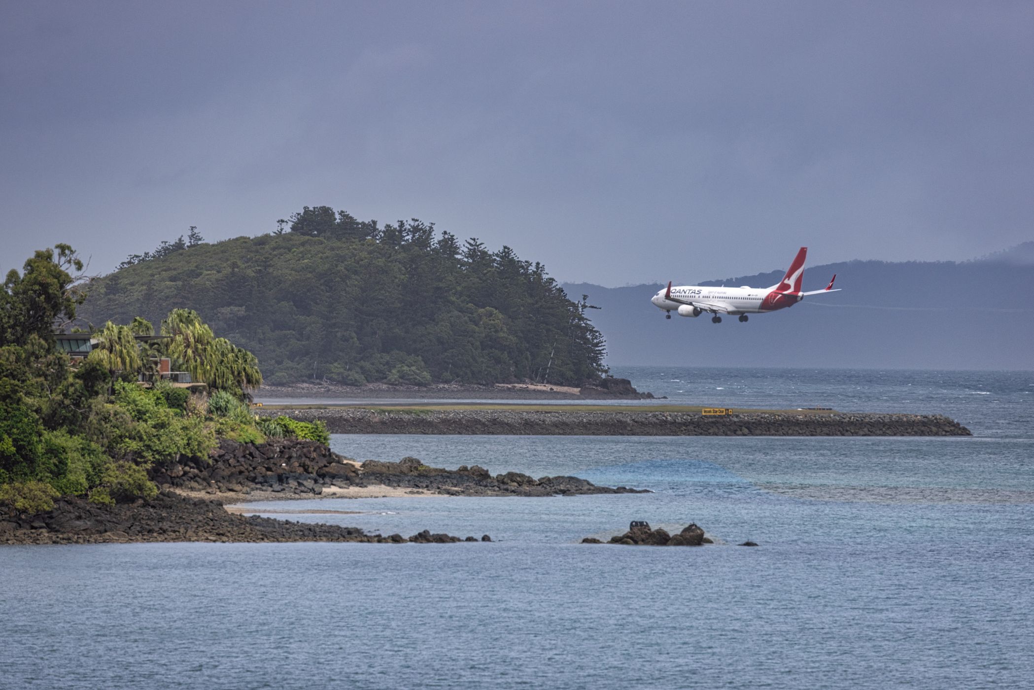 Plane Landing Hamilton Island, Queensland, Australia