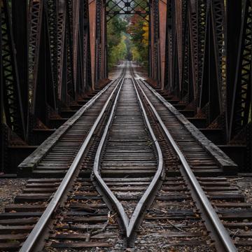 Railroad bridge of New Hampshire, USA