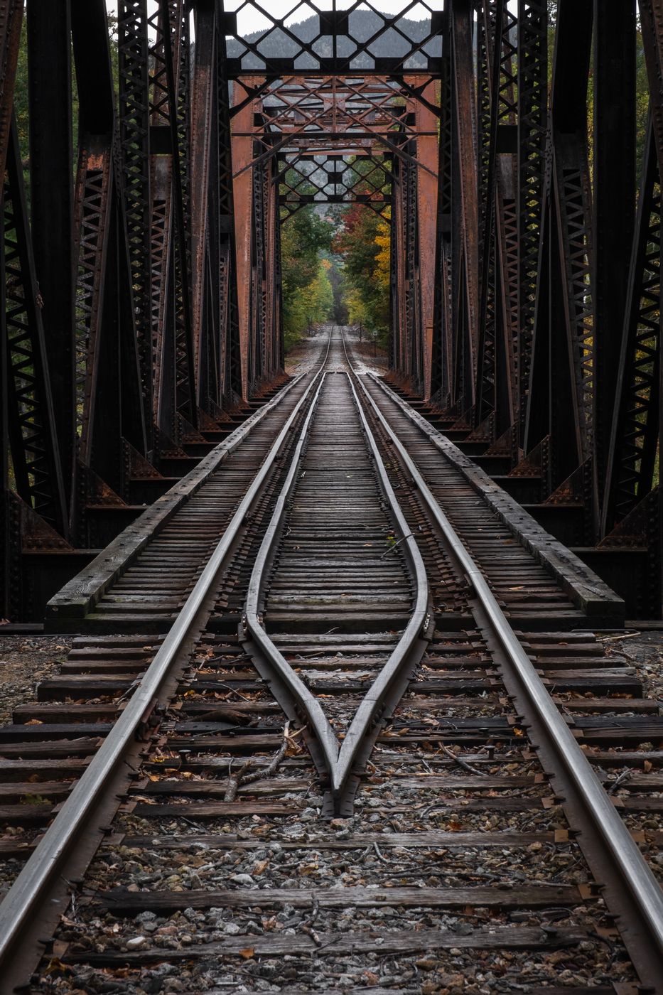 Railroad bridge of New Hampshire, USA