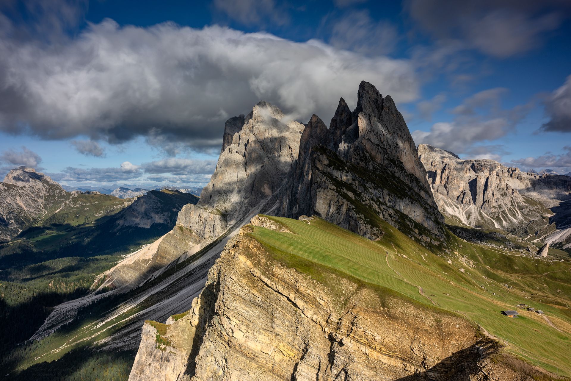 Seceda classic view point, South Tyrol, Italy