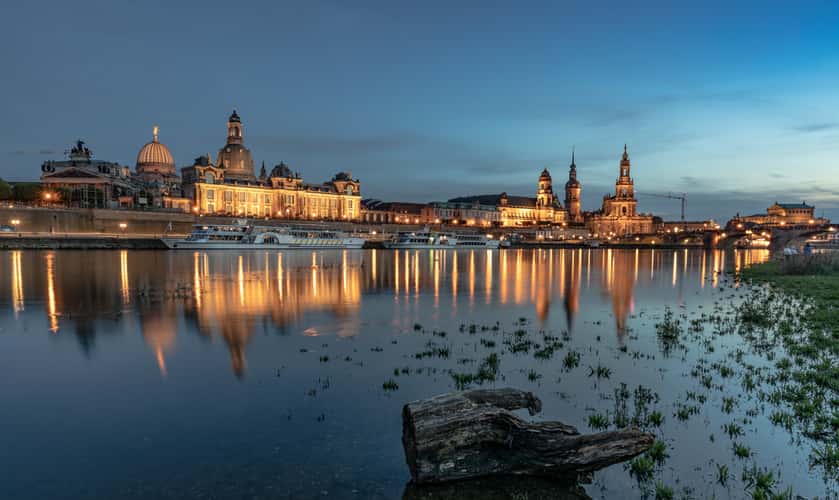 Shore of Elbe, Dresden Cityscape