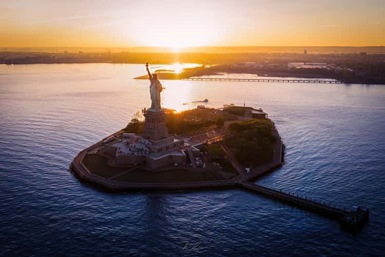 Statue of Liberty from water, New York City