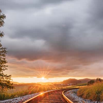 Sunset at Rohrbach/Berg, Austria