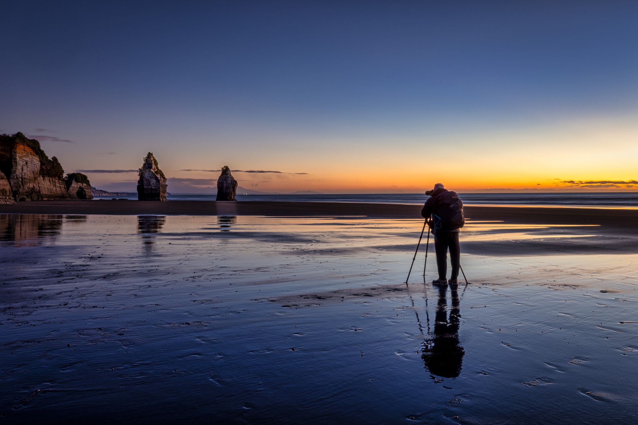 The Three Sisters,Tongaporutu Beach, North Island, New Zealand