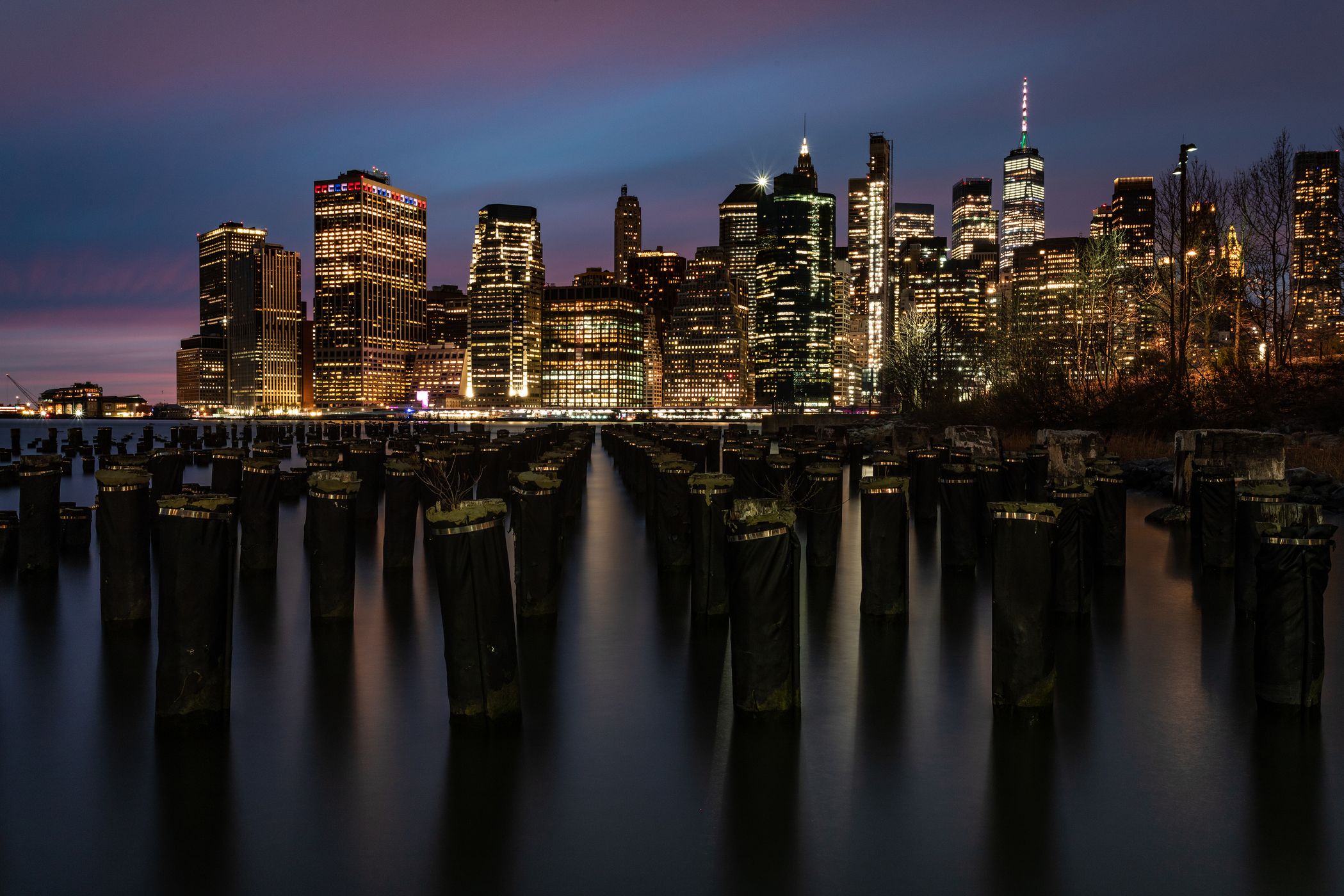 New York City Skyline from Pier 1, Brooklyn, USA