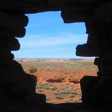 View from Inside Wukoki Pueblo, USA