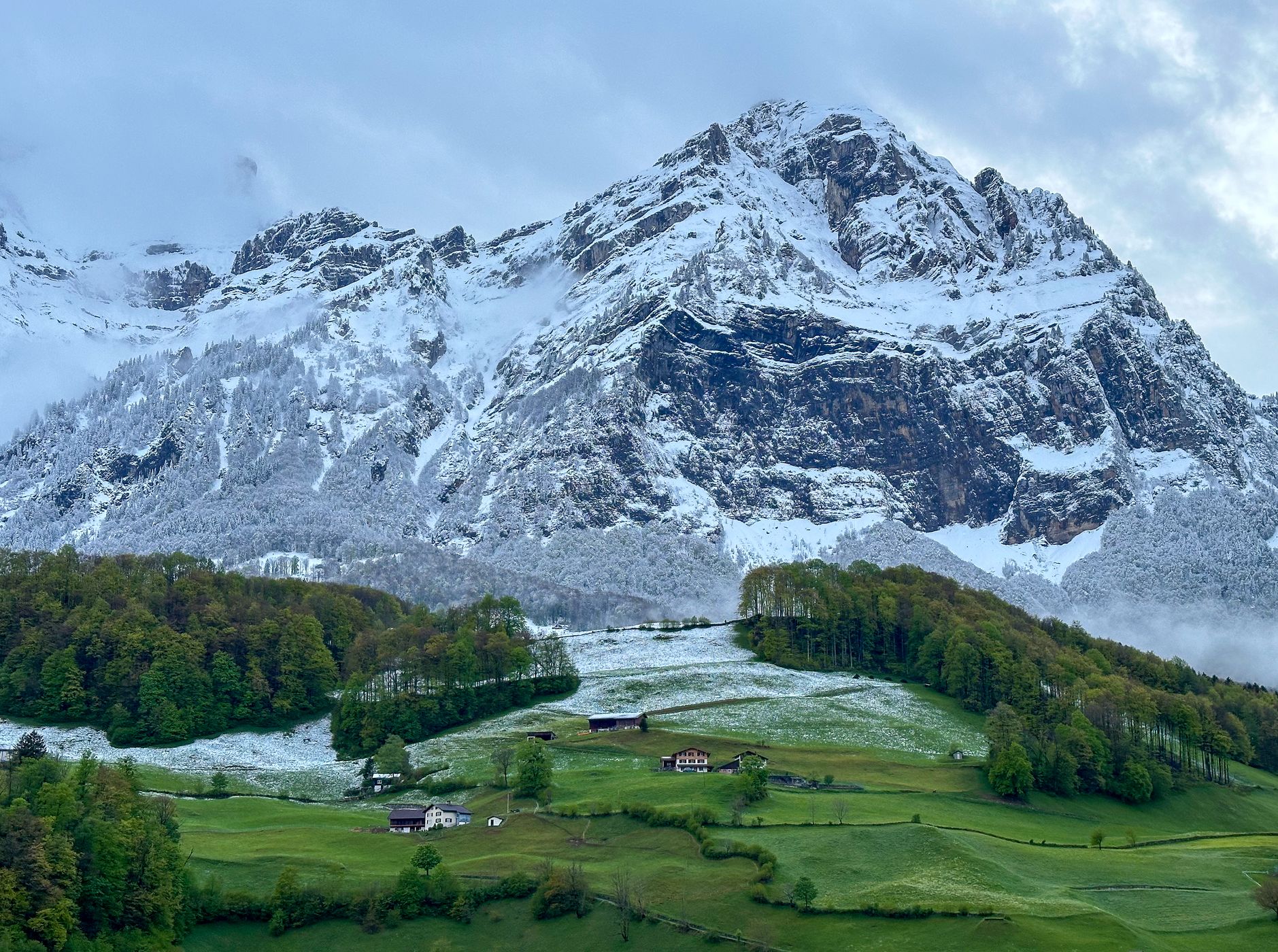 View on Mitlödi/GL, Switzerland