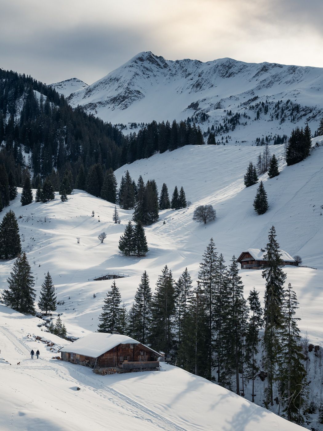 Winter landscape in Diemtigtal, Switzerland
