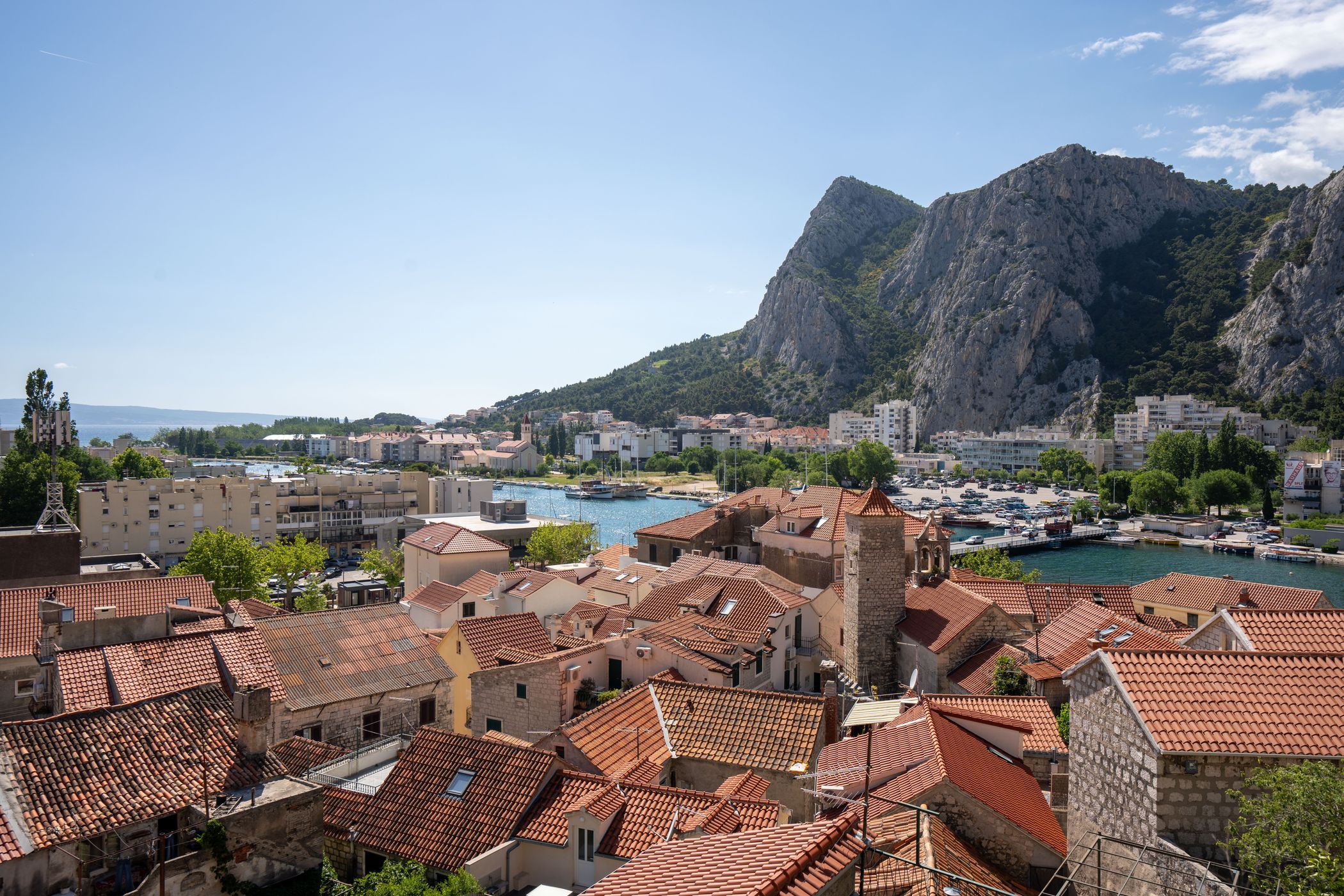 View from Mirabela fortress, Omis, Croatia