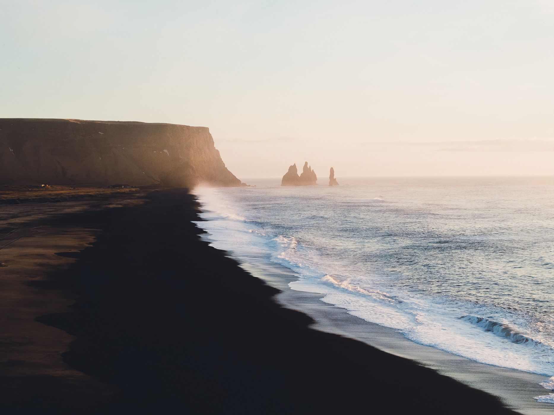 Black Sand Beach Iceland near Vik, Iceland