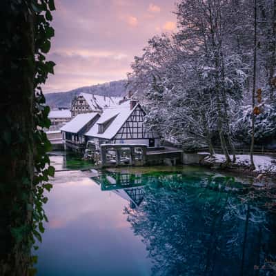 Watermill of the Blautopf hut, Blaubeuren, Germany