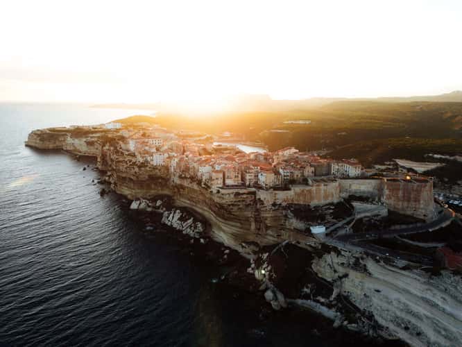 Southern Arial view of Bonifacio, Corsica