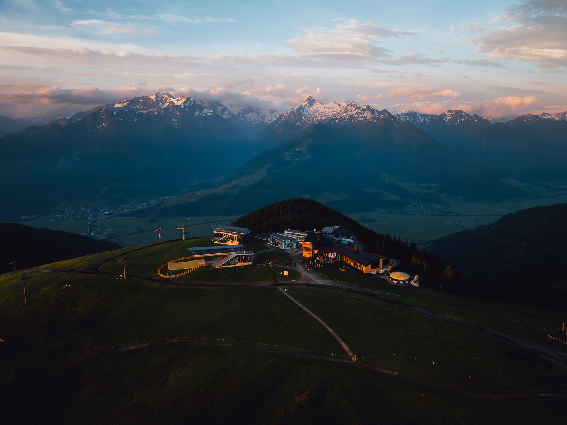 Breiteckbahn mountain station view, Zell am See, Austria
