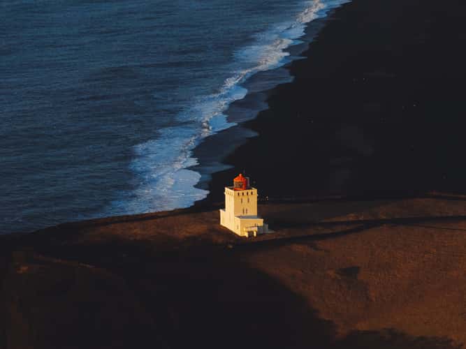 Dryhólaey Lighthouse View from distance