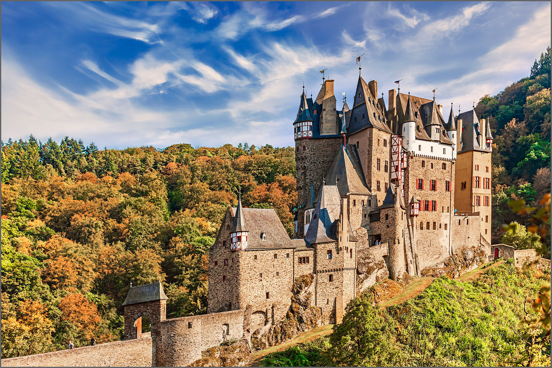 Eltz Castle from the side, Germany