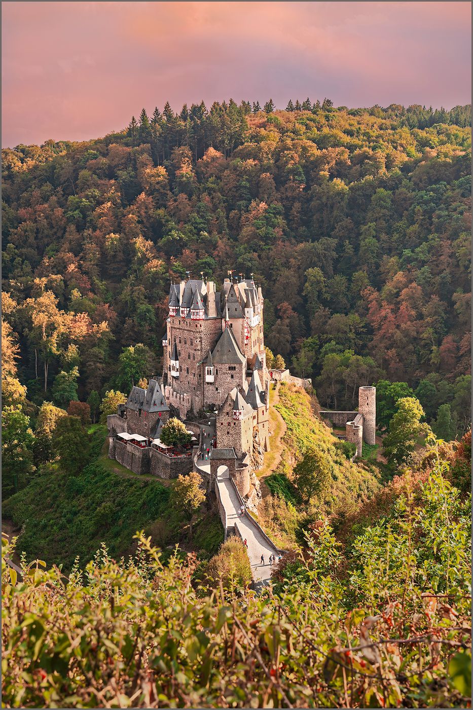 Eltz Castle from the side, Germany