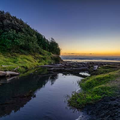 Herekawe stream, Backbeach, New Plymouth, North Island, New Zealand