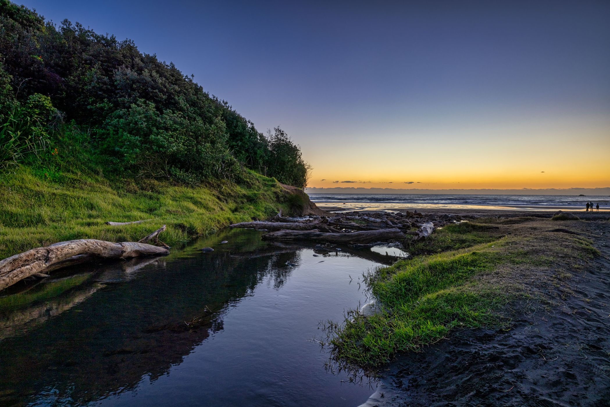 Herekawe stream, Backbeach, New Plymouth, North Island, New Zealand