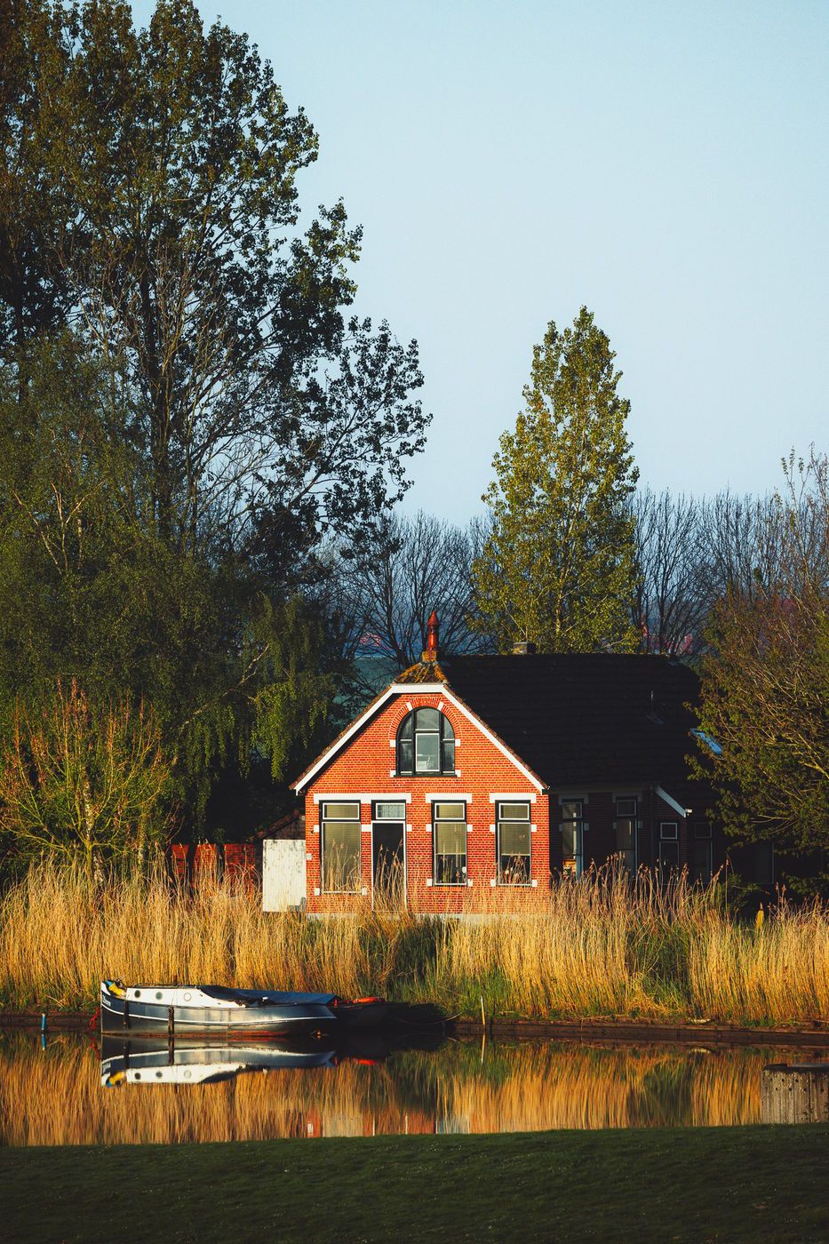 House by the river near Kiekkaaste, Netherlands