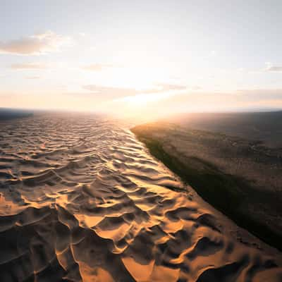 Khongor Sand Dune, Aerial View, Mongolia