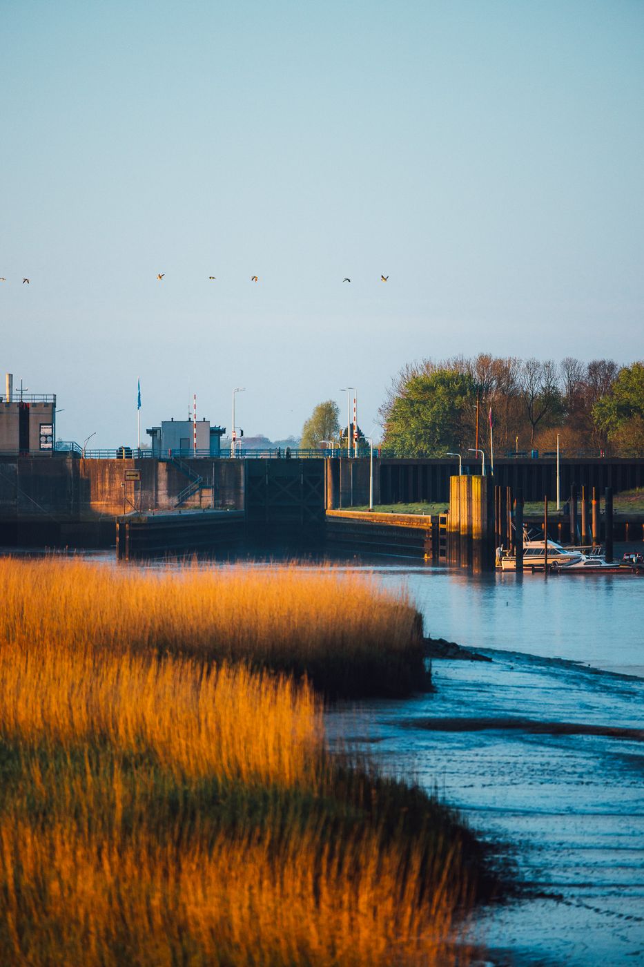 Kiekkaaste dam view, Netherlands