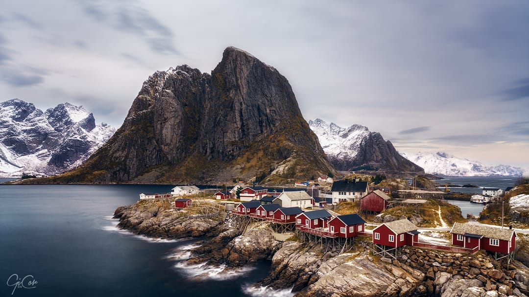 Hamnøy, classic view, Lofoten, Norway