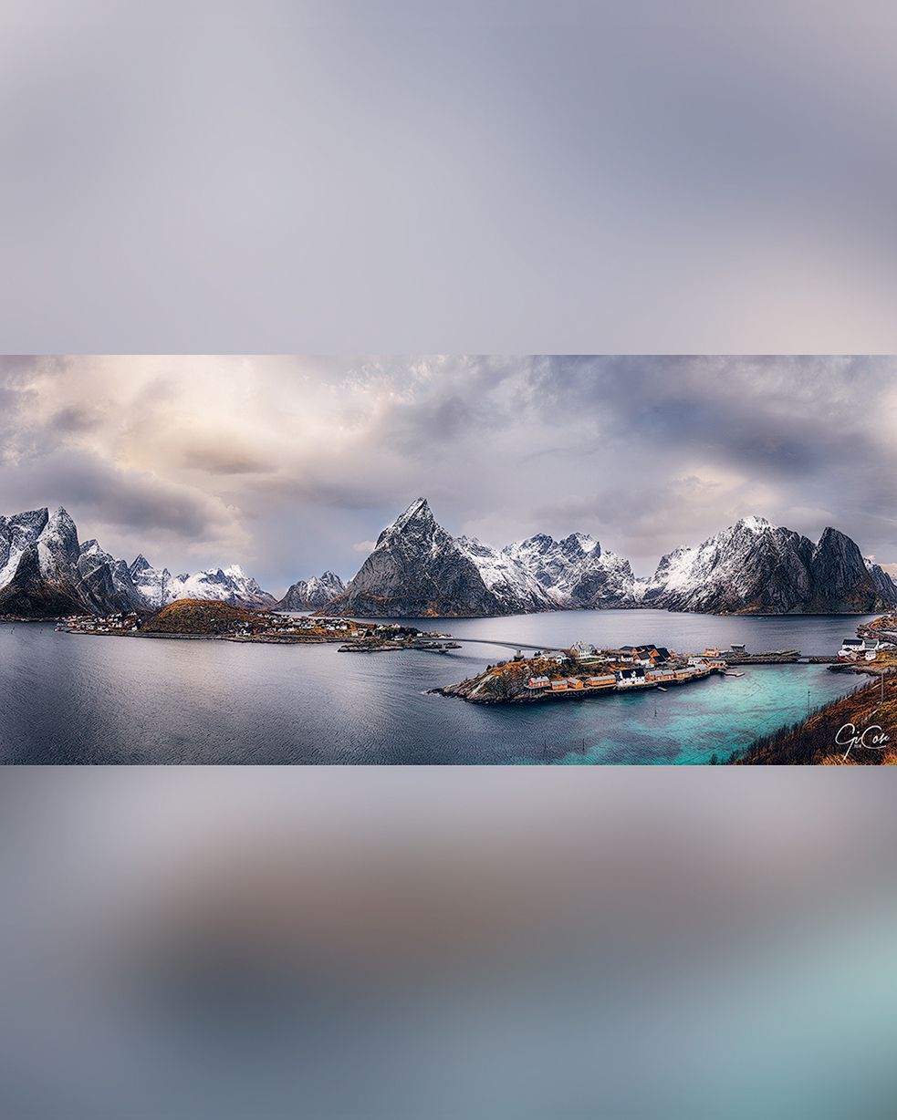 View of Sakrisøy, Norway